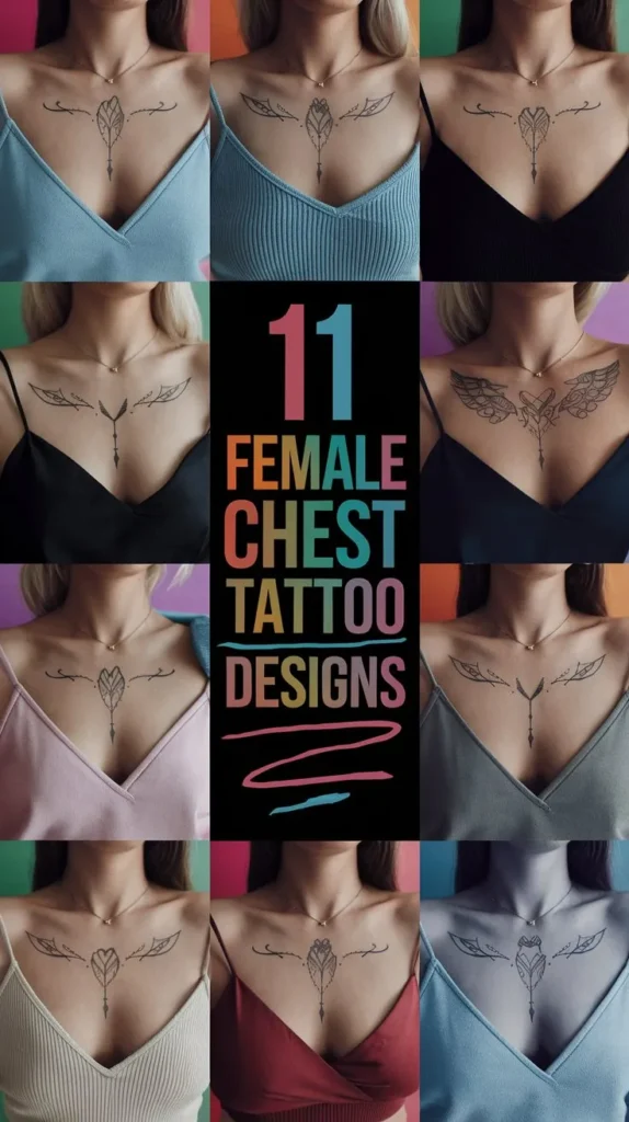 11 Stunning Female Chest Tattoo Designs to Inspire Your Next Ink